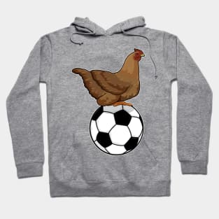 Chicken at Soccer Sports Hoodie